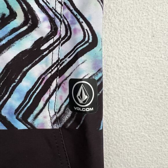 NWT Volcom Macaw Mod Tech Boy Board Shorts Swim Trunks Black Swimsuit 25 / 10 - Picture 6 of 10